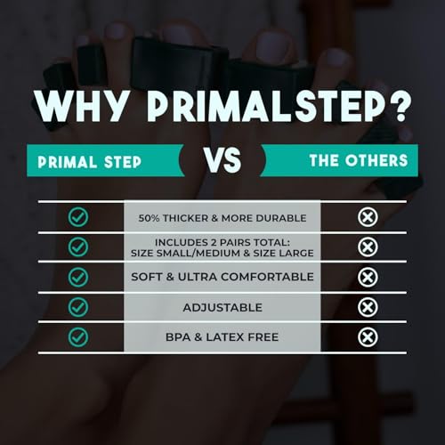 APEX Adjustable Toe Separators - Over 50% Thicker & More Durable - Doctor Recommended - Stretches to Fit - 4 Pack Adjustable Bundle (1 Pair Size S/M & 1 Pair Size Large) (Green)