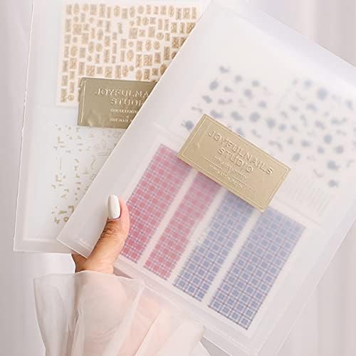 80 Slots Nail Art Sticker Storage Book Nail Art Decals Organizer Display Showing Book Collecting Album Nail Stickers Holder DIY Nail Art Design Tools