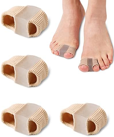 Bunion Toe Separators for Overlapping Toes Women Men, Gel Toe Spacers Bunion Corrector with 2 Loops for feet (4PC)