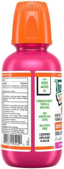 TheraBreath Kids Mouthwash with Fluoride, Organic Strawberry Splash, Anticavity, 10 fl oz & TheraBreath Kids Mouthwash with Fluoride, Organic Wacky Watermelon, Anticavity, 10 fl oz