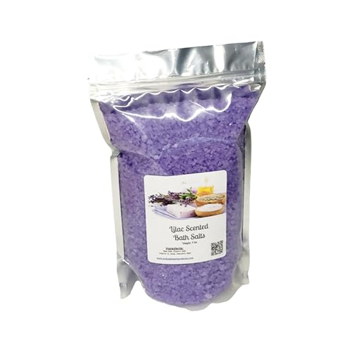 Bath Salts | 4lb Bag (64 oz.) | Lilac Scent | Epsom Salt | Sea Salt | Bathing | Body Care | Beauty | Relaxation | Spa | Pedicure | Manicure