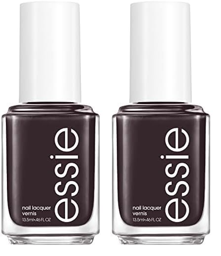 essie Salon-Quality Nail Polish, 8-Free Vegan, UnGuilty Pleasures, Black, Home By 8, 0.46 fl oz (Pack of 2)