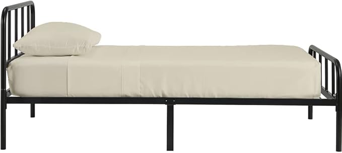 4-PC Cot Sheet Set - 25x75, 100% Cotton Fitted Sheet - Perfect for Narrow Twin/RV Bunk/Camping Cot/Guest Bed Replacement, Fits Upto 4-8" Deep Mattress - Ivory Solid