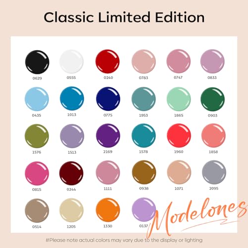 modelones 32 PCS Gel Nail Polish Set, 28 Colors Gel Polish with No Wipe Base Coat, Glitter & Glossy & Matte Top Coat Black Brown Red Purple Soak Off LED Nail Art Kit Salon at Home