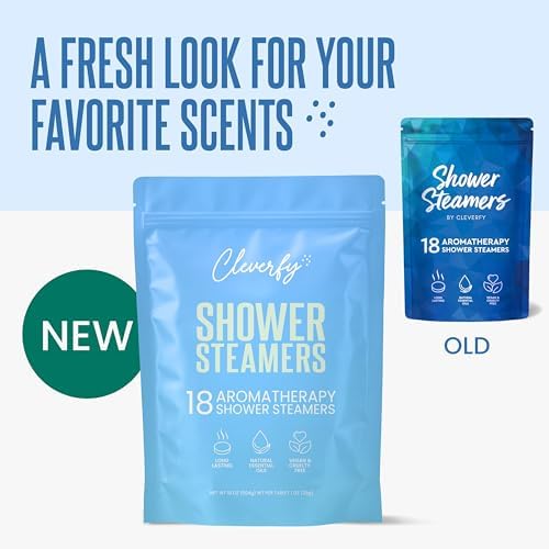 Cleverfy Shower Steamers Aromatherapy for Women and Men – Self-Care Shower Bombs for Stress Relief and Relaxation – 18 Tablets