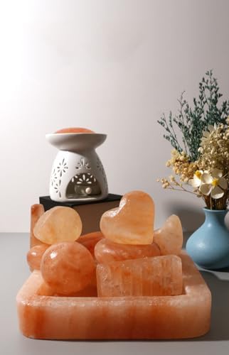 2 Pcs Ball Himalayan Salt Massage Stones Hot Massage Cold Massage Stones Set Warm Rocks Kit for Facial SPA1.97IN