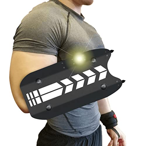Shindn Metal Shield,Lightweight Aluminum Alloy LED Shield,Safety Protection Arm Shield, with Window Breaker (Black LED arm Shield)