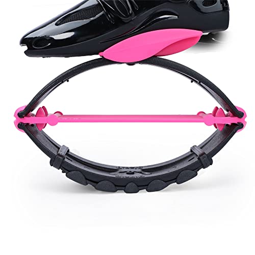 Joyfay Jumping Shoes -Black and Pink Jump Shoes for Athletes and Heavier Users -Professional Fitness Bounce Shoes for Women and Men -Special Edition Jump Boots with 4 pcs Tension Springs (L)