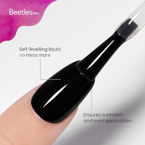 Beetles Professional Gel Top Coat, 20ml High Glossy Top Coat Gel Nail Polish No Wipe Long-Lasting Shine, Anti-Yellowing Strong Coverage Finish for Nail Technicians Salon Use