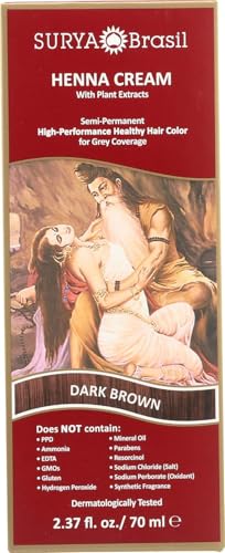 Surya Brasil Products Henna Cream, Dark Brown, 2.37 Fluid Ounce