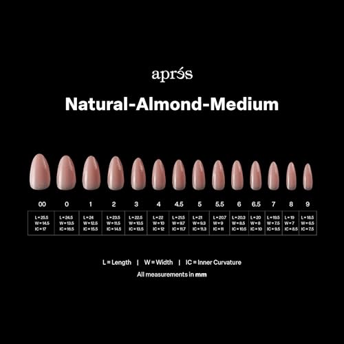 APRÉS x Kuromi™ Gel-X Neutral French Natural Almond Medium Box of Nail Tips (280pcs, 14 Sizes)