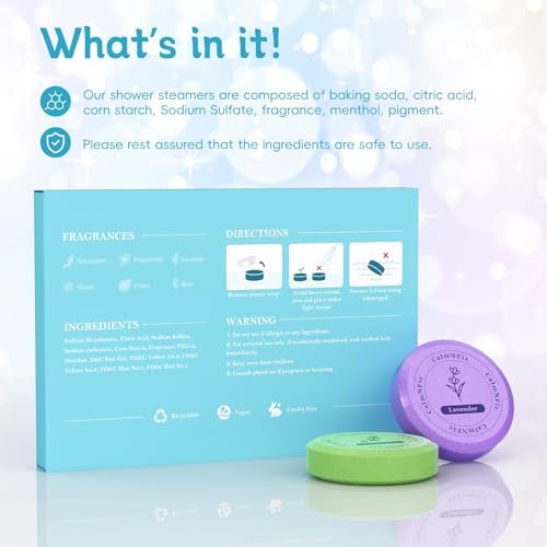 12 Pack Shower Steamers, Bath Bombs with Individually Wrapped, Shower Tablets for Her, Valentines Day Gifts for Her and Him, Birthday Presents for Men and Women Who Have Everything(6 Scents)