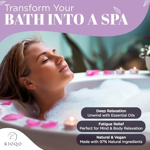 Bath Oil Beads for tub 90s | Bath Pearls Beads with Oil Bulk | Original Vegan Bath Pearls with Custom Essential Oil Blends | 97% Natural Bath Oil Pearl for Bathtub Gift Set | Pack of 40