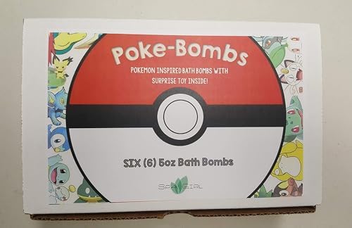 Bath Bomb Toys Inside Bath Bombs, Huge Balls (5 oz) Safe, Great for Bubble Baths, Perfect for Little Girls and Boys (6 Count) Pack of 1