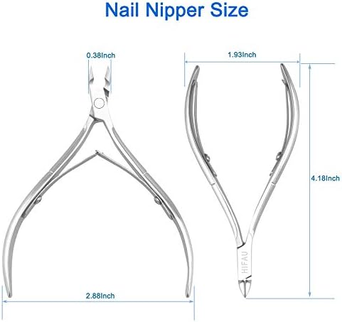 8 Piece Professional Cuticle Nippers Kit, Cuticle Trimmer with Cuticle Pusher & Other Durable Nail Care Manicure Kit for Women, Premium Stainless Steel & Ergonomic Design, Travel & Gift