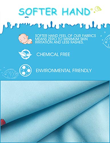 maamgic Boys Swim Trunks Toddler Swim Shorts Little Boys Bathing Suit Swimsuit Toddler Boy Swimwear,Starfish-lake Blue,2 T