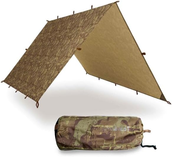 AquaQuest Safari Camping Tarp - Lightweight Durable Rain Fly - Waterproof Camping Essentials for Hiking, Backpacking & Hammock