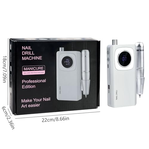 45000RPM Electric Machine Set With LCD Screen File Machine For Acrylic Gels Nails Manicures