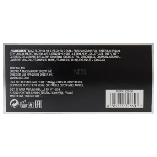 GUESS UOMO Eau de Toilette, 3.4 Fl Oz