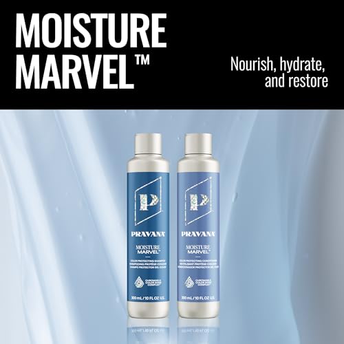 PRAVANA Moisture Marvel Conditioner | Nourishes, Hydrates, Moisturizes | For Dry, Color Treated Hair | Hyaluronic Acid Formula | Chromasilk Enhances Shine & Protection | Vegan | Paraben & Sulfate Free