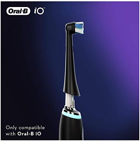 Oral-B iO Ultimate Clean Electric Toothbrush Head, Twisted & Angled Bristles for Deeper Plaque Removal, Pack of 4, Suitable for Mailbox, Black