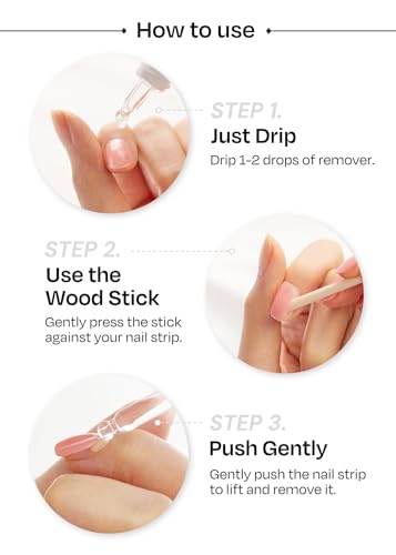 ohora Bundle Set (N Clean White Starter Kit) - White Solid Gel Nail Strips with UV/LED Lamp and Mini Remover, Salon-Quality, Long Lasting, Easy to Apply, Remove, Prep Pads, Nail File, Wooden Stick