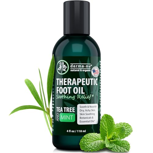 Foot and Body Oil with Tea Tree Oil - Hydrating Foot Care and Foot Spa for Cracked Heel Repair - Soothes Dry, Irritated Skin and Foot Odor - (4oz)