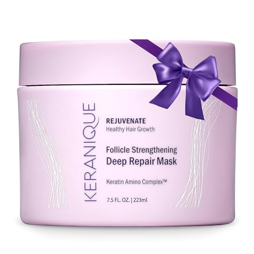 Keranique Hair Mask: Deep Repair & Hydration for Dry, Damaged Hair - Keratin Protein Boost for Fine Strands - Intense Moisturizer for Women