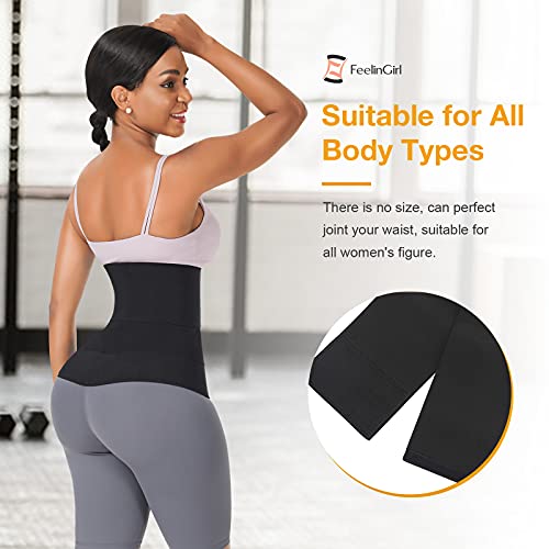 FeelinGirl Waist Trainer for Women Bandage Wrap Sauna Belt Long Torso Tummy Wraps Belly Body Shaper Waist Trimmer Belt