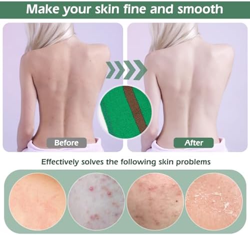 Exfoliating Back Scrubber, Body Back Scrubber Towel for Shower, Bath Wash Scrub Cloth Washcloth Washer for Men Women Exfoliation, Body Scrubbing Brush Exfoliator 500D