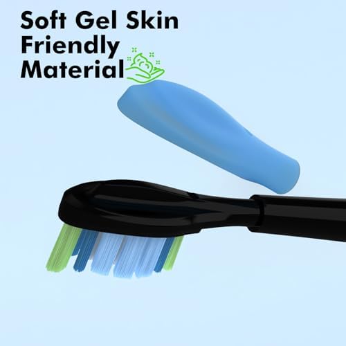 Toothbrush Heads Compatible with Philips Sonicare C3 C2 G3 A3 W2 Replacement Heads, 12 Pack Brush Heads Compatible with Philips Sonicare Snap-On Toothbrush Handles, Black