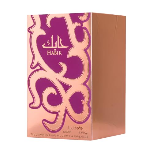 Lattafa Habik – Floral, Fruity, Fresh, Musky – Eau de Parfum Spray Long-Lasting Fragrance for Women, 3.4 Ounce / 100 ml