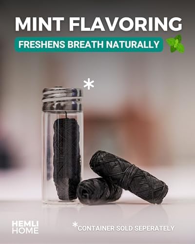 Bamboo Charcoal Dental Floss Refills, Bambo Woven Fibres, 5 x 33 Yards, Organic Refillable Dental Floss, Natural Floss, Eco-Friendly Floss. Plant-Based Candelilla Wax Floss with Natural Mint Flavoring