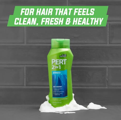 PERT 2 IN 1 Shampoo and Conditioner, Anti-Dandruff, 13.5 Fl. Oz (Pack of 6)