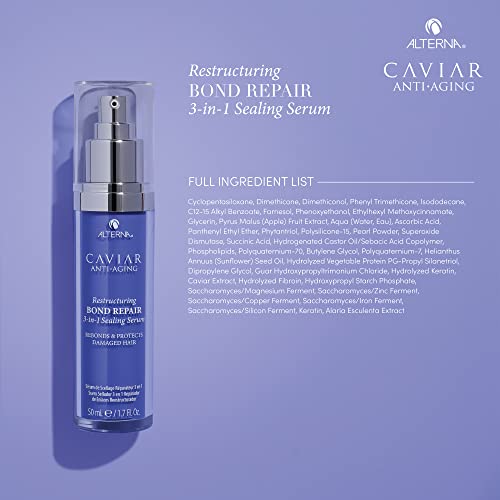 Alterna Caviar Anti-Aging Restructuring Bond Repair Leave In Hair Serum Treatments for Damaged Hair | Sulfate Free, Paraben Free