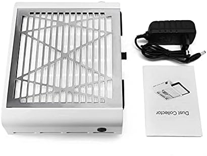 AONOLOVO Nail Dust Collector, Powerful Nail Vacuum Dust Collector Nail Tech Extractor Fan Manicure Tool for Acrylic Nails Removal, White