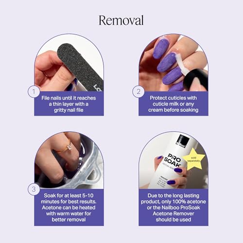 Nailboo Here's a Tip Premium Dip Nails Starter Kit, Nail Powder Dip Kit for DIY At Home Manicure, Includes Dipping Powder and Liquids, White