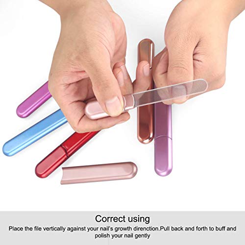 Particular Glass Nail File with Case MiDenso 2nd Generation Double Sided Crystal Beauty Nail Filer Salon Nail Polish Top Christmas Stocking Superior Quality Gift Idea for Men, Women,Lemon Yellow