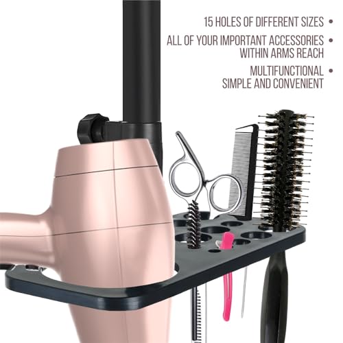 50 Inch Metal Wig Stand, Adjustable Wig Head Stand, Mannequin Head Stand for Cosmetology Hairdressing, Wig Stand Tripod with Tool Tray (Black, Mannequin Head Not Included)