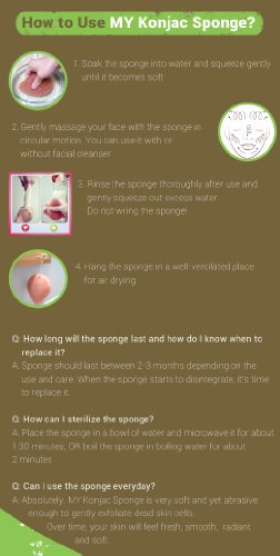 All Natural Korean Fiber French Red Clay Facial Sponge. Excellent for Dry or Mature Skin. Halal, Leaping Bunny Cruelty Free and the Vegan Society Certified