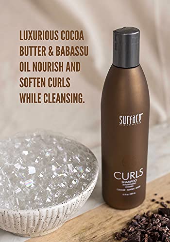 Surface Hair - Curls Moisturizing Shampoo – Defines, Adds Shine, and Provides Frizz Free Style Longevity