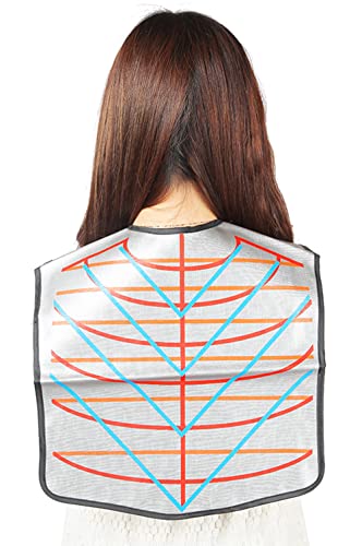 PERFEHAIR Hair Cutting Collar Tool, Salon Hairdressing Hair Dye Cape with Angular & Straight Cutting Guidelines, Waterproof