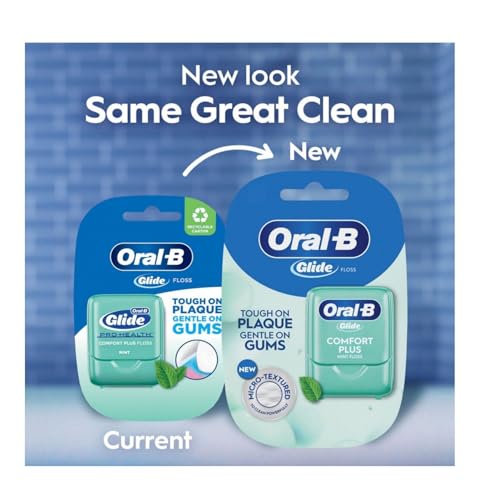 Oral-B Glide Pro-Health Comfort Plus Floss Mint - 43.7 yds, Pack of 2