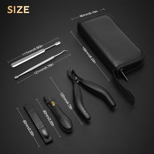 Toenail Clippers for Thick & Ingrown Nails, Professional Nail Clipper Set with Pedicure Tool, Super Sharp Fingernail Cutter with Catcher, Podiatrist Toe Nail Clippers Kit for Seniors, Men & Women