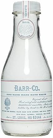 Barr-Co. Original Scent Fine Hand Made Bath Salts, Vanilla Coconut Bath Salts with Oatmeal and Vetiver, Relaxing Bath Products for Women & Men, 32 oz