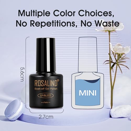 ROSALIND Cat Eye Gel Nail Polish Set with Magnet, 12 PCS Holographic Glitter Purple Blue Red Gel Polish Magnetic and Swirl Shell Thread Effect Sparkle Gel Polish Gifts for Women