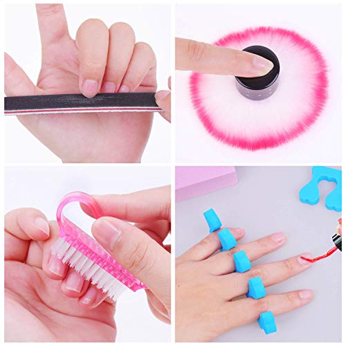 Gel Polish Remover Kit, Anezus 1045pcs Gel Nail Polish Remover Tools with Nail Clips, Nail Wipes, Cuticle Pusher and Cutter, Nail Buffer and Files for Acetone Acrylic Nail Remover