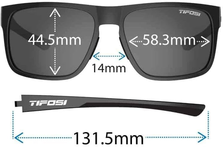 Tifosi Optics Swick Sunglasses Bundle with Case and Eyewear Straps (Onyx Blue Fade/Sky Blue Mirror)