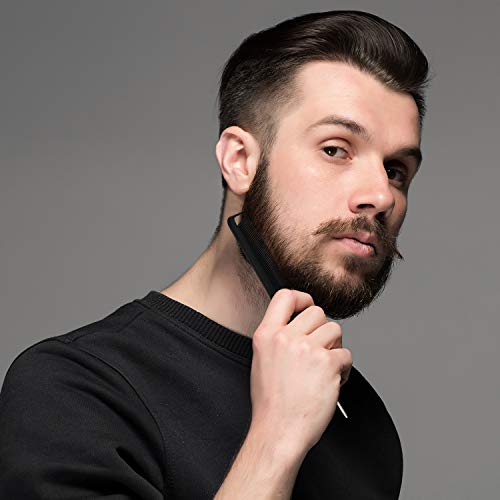 Patelai 30 Pieces Parting Comb for Braids Steel Hair Pin Rat Tail Carbon Fiber Heat Resistant Teasing Combs with Stainless Steel Pintail(Black, Silver)