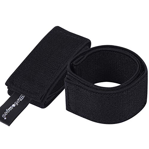 Wisdompro Ankle Strap, 1 Pair Polyester Blousing Garters Trousers Boots Blouses Hook and Loop Strap for Waders, Fly, Fishing, Hunting, Hiking, Cycling, Gardening, Military Uniforms (12 Inch Black)